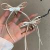 Estilo Ballet Nuevo Estilo Francés Dulce Cool Súper Hermoso Cinta de Lazo de Seda Amor Pinza Lateral Pasador Accesorios para el Cabello
