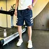 Nuevos Pantalones Cortos de Verano para Hombre 2026 con Colores Contrastantes, Pantalones Casuales Rayados para el Trabajo, Corte Holgado con Cintura Elástica, Pantalones Cortos de Moda Tejidos con Cuero