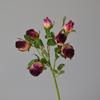 7 cabezas retro borde tostado rosa flor artificial flor rosa quemada flor falsa flor de seda mesa mesa mesa decoración decoración del hogar