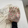 Bolso de Mujer con Ondas en Forma de Corazón, Bolso de Hombro, Bolso Cruzado, Superficie de Tela, Uso Diario, Personalizado, Bolso de Lona Simple de Moda para Mujer 2024