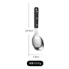 Espátula para freír de acero inoxidable de alta gama, mango de tres puntas, perla negra, 3 cm, espátula de tres puntas para uso doméstico, cuchara para gachas, venta al por mayor