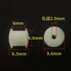 Estrutura de polia de correia, núcleo de eixo de polia de correia de plástico, acessórios para gravador de fita, material polimérico POM, resistente ao desgaste