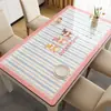 Mantel Minimalista para Mesa de Comedor, Impermeable, Resistente al Aceite, Lavable, Resistente al Calor, Color Crema, Protector de Mesa de Café de PVC de Alta Gama