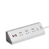 Régua de Energia Triângulo Angulada com Tomada Elétrica Internacional e USB Multifuncional para Uso em Casa, Escritório, Dormitório de Mesa