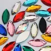 Acessórios de Diamante Acrílico Imitação de Diamante Acrílico Taiwanês com Fundo Plano em Formato Marquise