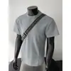 Camiseta Popular Estilo Real para Homens, Novo Modelo de Verão, Mistura de Algodão 270g, Manga Curta Desconstruída, Tamanho Grande, Manga Curta Juvenil