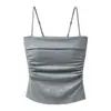 Camisola Lyocell Pure Desire Hombros Descubiertos Espalda Descubierta para Mujer con Copas, adecuada para usar como prenda interior o exterior, top de tubo sexy para base