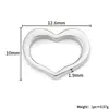 Colgante decorativo de corazón hueco de acero inoxidable, accesorio de joyería vintage DIY de alta gama, colgante para collar y pulsera en forma de corazón
