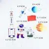 Decoração de Bolo Sonho Aventura Espacial Nave Espacial Astronauta Foguete Caça Menino Enfeites de Encaixe para Bolo
