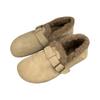 Zapatos Birkenthal de cuero suave estilo retro Mori para mujer, forrados con vellón, otoño e invierno 2024, nuevos zapatos de aumento de altura interior de algodón cálido.