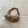 Bolso de hombro de moda estilo coreano ins con diseño de lazo único, bolso tipo albóndiga de nicho para el día a día, bolso de moda de lunares para llevar debajo del brazo