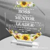 Nuevos Productos Transfronterizos Regalo para Damas Octágono con Base Placa Acrílico Decoraciones de Escritorio Adornos Mesa de Regalo