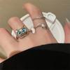Lindo anillo de serpiente de gato, temperamento femenino, lindo diseño de nicho, personalidad, viento frío, abierto, ajustable, anillo de dieta para dedo