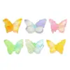 Adornos Pequeños de Resina Mariposa Degradado UV, Materiales para Funda de Teléfono con Pegamento Crema, Accesorios Decorativos Hechos a Mano de Ensueño