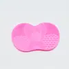 Almofada de silicone para esfregar maçã com ventosa almofada de limpeza de pincéis de maquiagem de silicone ferramenta de lavagem portátil grande número em estoque