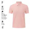 Camisa Polo Rayada Bicolor de Seda de Hielo Ropa de Trabajo al por Mayor Publicidad de Empresa Manga Corta Personalizada Ropa de Trabajo de Negocios de Alta Gama