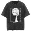 Tóquio Comida Tokyo Ghoul Transfronteiriço Camiseta Lavada Hip-hop Periférico Animação Verão Masculina e Feminina Casual Manga Curta
