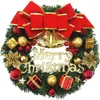 Corona de Navidad estilo americano, colgante decorativo para puerta de 30 cm, corona de vid colgante de nuevo estilo, 40 cm para decoración de patios, hoteles y centros comerciales