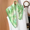 Pañuelo de Seda Artístico Morandi de 70 cm para Mujer, Pañuelo Cuadrado Versátil de Alta Gama, Adecuado para Viajar al Trabajo, Elegante para Camisas y Trajes, Pañuelo Pequeño para el Cuello, Bufanda