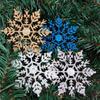Decoraciones Navideñas Acrílico 10cm Copos de Nieve Suministros Navideños Decoración Colgantes para Árbol de Navidad Polvo Suelto Venta al por Mayor