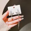 Aguja de plata 925, diseño de nicho, aretes de puesto de mercado nocturno, fuente mayorista, aretes de moda estilo coreano, aretes populares