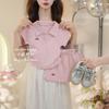 Venta al por mayor transfronteriza Dropshipping Conjunto de dos piezas para niña de verano Nuevo elegante Top con cuello polo bordado y letra y falda corta