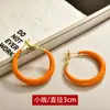 Brincos Argola Gota de Óleo Laranja 2025 Novo Estilo Brincos de Alta Qualidade Brincos Argola Coloridos Únicos Estilo Moda Hong Kong