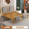Cama de hierro forjado, cama tapizada doble moderna minimalista, cama con respaldo suave para uso doméstico, cama individual de hierro de 1,35 m para apartamentos para casas de huéspedes
