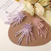 Moda Coreana Borla Cristal Fantasma con Perlas Flor de Tela Pegatinas DIY Aretes Accesorios para el Cabello Zapatos Flores Ropa Accesorios Colgantes