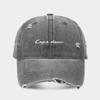 Gorra de Béisbol Vintage Lavada con Agujeros Viejos para Hombres y Mujeres Gorra Bordada con Letras Pequeñas Artísticas Vintage Gorra Suave para el Sol