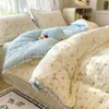 Edredom de Inverno em Coral Fleece Classe A Edredom de Primavera e Outono Edredom de Algodão Espesso e Quente para o Inverno Lavável à Máquina Edredom Individual para Dormitório de Estudante