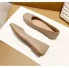 2026 Nuevos Mocasines Bajos de Punta Cuadrada Franceses para Mujer Planos de Suela Suave Zapatos Planos Transpirables de Suela Suave para el Otoño para Mujer