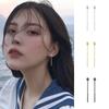 Plata Esterlina 925 Simple Gancho de Plata con Forma de Frijol Aretes Pequeños y Lindos de Cuentas Redondas Aretes Elegantes Aretes de Palito