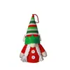 Decoración de Árbol de Navidad Colgante de Muñeco Elfo Luminoso Muñeco Lindo de Anciano sin Rostro con Astas Colgante para Ventana