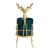 Estilo Escandinavo Criativo Cervo de Ferro Dourado Vaso de Flores Cerâmico Porta-Canetas Armazenamento Musgo Decorativo Arranjo Floral