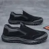 Zapatos de seguridad para hombre para trabajo en construcción, zapatos de trabajo sin cordones, verano transpirables, ligeros, impermeables, antideslizantes, resistentes al desgaste, zapatos de senderismo