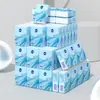 Paquete Pequeño Portátil de Papel Higiénico, 50 Paquetes de Servilletas Limpiadoras de Tres Capas de Madera Natural, Papel Higiénico Mini, Caja de Pañuelos