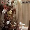 Cor de café de outono estilo retrô materiais florais materiais florais de casamento móveis macios atmosfera de outono adereços de casamento decorações flores artificiais