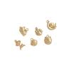 Pacote 14K Pingente Cor Ouro Real Gato Palma Pingente Gato da Sorte Pingente Astronauta Veado Lua Pingente para Pulseira DIY Joia Pingente