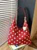 Bolso Tote de Lunares Nicho Coreano Modelo Nuevo 2026 Gran Capacidad Estilo Casual Bolso de Hombro para Viajes al Trabajo Bolso de Moda Versátil