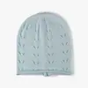 Gorro tejido con patrón calado estilo japonés para mujer, otoño e invierno, cachemir sintético, transpirable, cálido, a prueba de viento, plegable, casual, gorro versátil