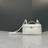 Bolso Caja Nuevo 19cm Patrón Lagarto Patrón Cocodrilo Patrón Avestruz Bolso de Mano Simple y Atmosférico Bolso Cruzado de Piel Genuina para Mujer