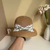 Sombrero de Paja de Moda Nuevo Sombrero de Pescador para Mujer Verano Playa Ala Ancha Sombrero de Sol Elegante Lazo Protección Solar Sombrero de Sol