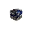 Anillo de peonía con flor de fénix para hombre, estilo frío, con pegamento en la gota, anillo abierto de estilo étnico a la moda para todo tipo de combinaciones.