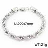 Pulseira masculina hip hop boate hip hop 6mm banhada a ouro 18k corrente torcida aço inoxidável trançada corda torcida atacado