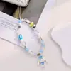 Pulseira de Contas Cartoon Fofa Hello Kitty Adequada para Capas de Celular, Cordão Curto Feminino Versátil e Moderno