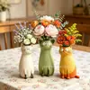 Producto de Venta Caliente Transfronterizo Jarrón de Gato Caprichoso Jarrón de Gato Original Hecho a Mano Adorno de Jarrón de Resina