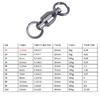 Giro de Rodamiento de Anillo de Ocho de Alta Velocidad Dawu + Conector de Anillo de Ocho de Doble Círculo Aplanado de Alta Velocidad Equipo de Pesca en Mar