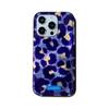 Personalidade avançada Roxo Amarelo Leopardo Impressão para Apple 16promax Capa de Celular Dupla Camada iPhone15 Resistente a quedas 14 Duro 13