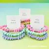 Conjunto de 3 Elásticos de Cabelo Longos Espirais Coloridos, Novas Faixas de Cabelo Coloridas, Elásticos Doces Arco-Íris para Crianças, 2 Yuan